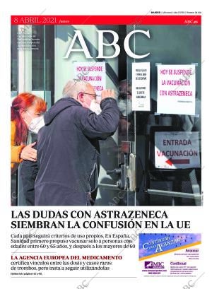 ABC MADRID 08-04-2021 página 1