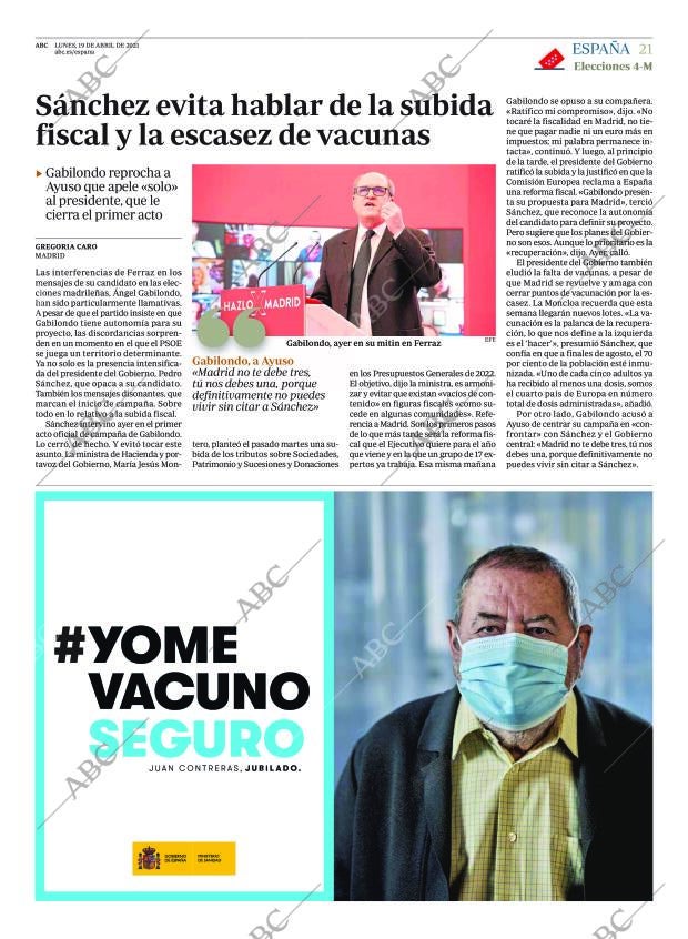 ABC MADRID 19-04-2021 página 21