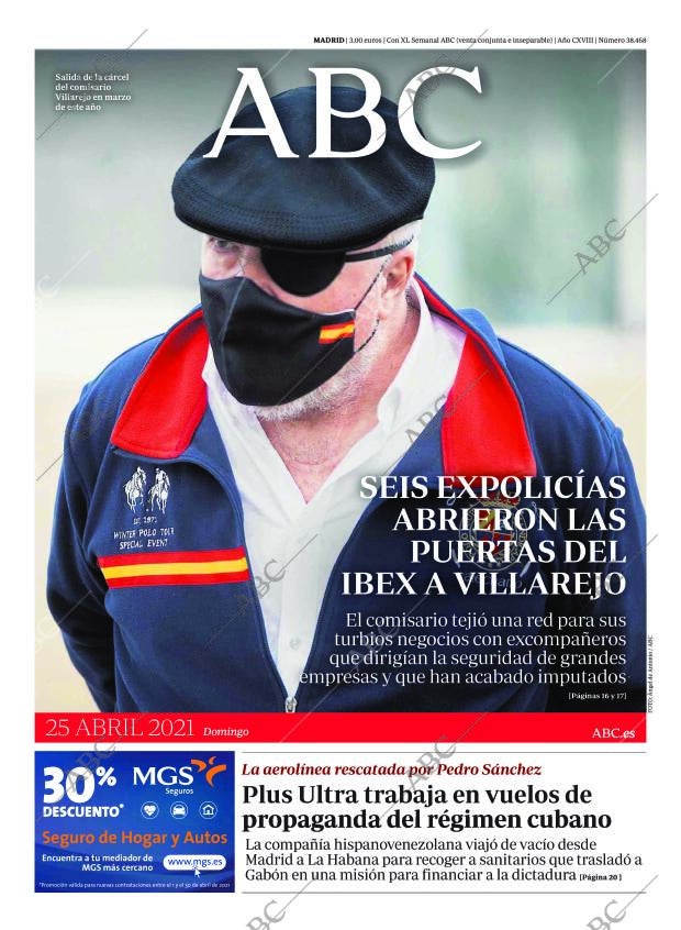 ABC MADRID 25-04-2021 página 1