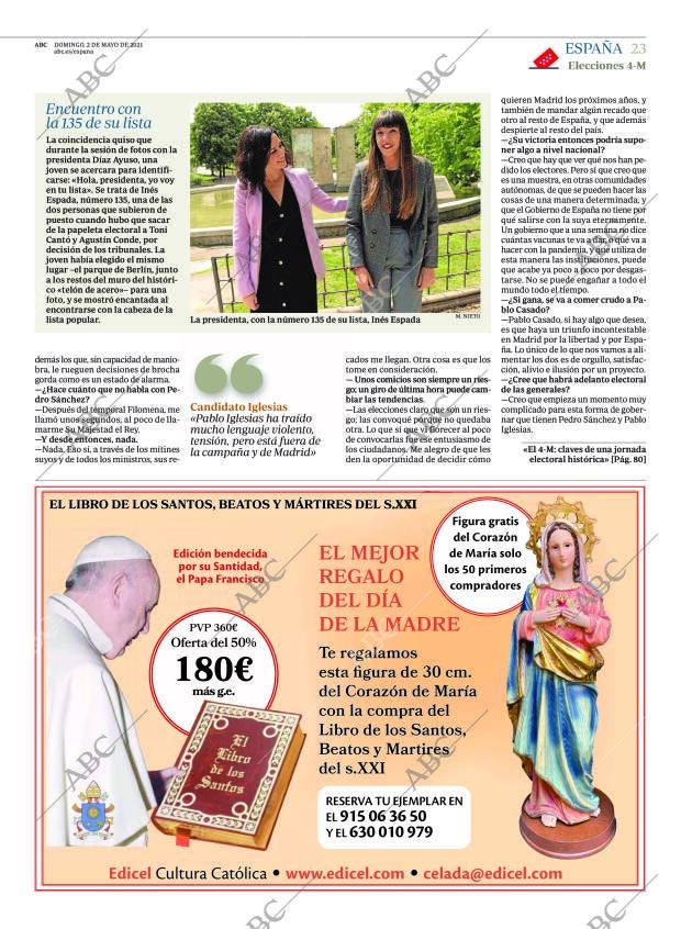 ABC MADRID 02-05-2021 página 23