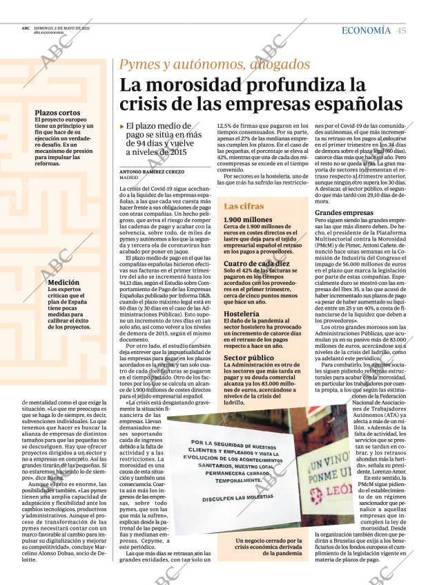ABC MADRID 02-05-2021 página 45