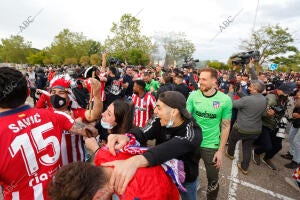 Celebraciones y posteriores disturbios entre los seguidores del Atlético de...