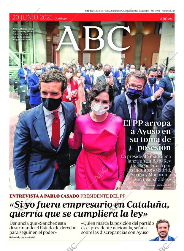 ABC MADRID 20-06-2021 página 1