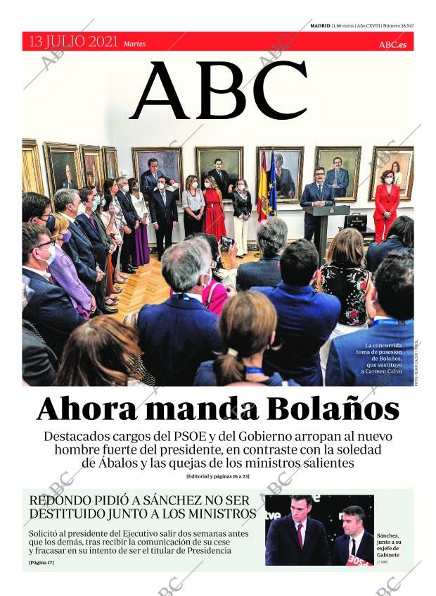 ABC MADRID 13-07-2021 página 1