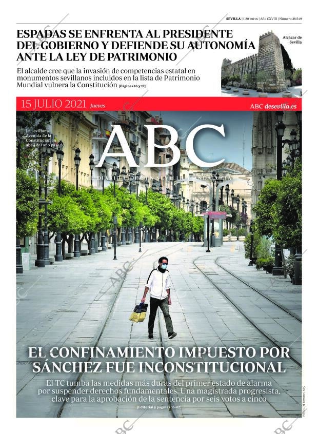 ABC SEVILLA 15-07-2021 página 1