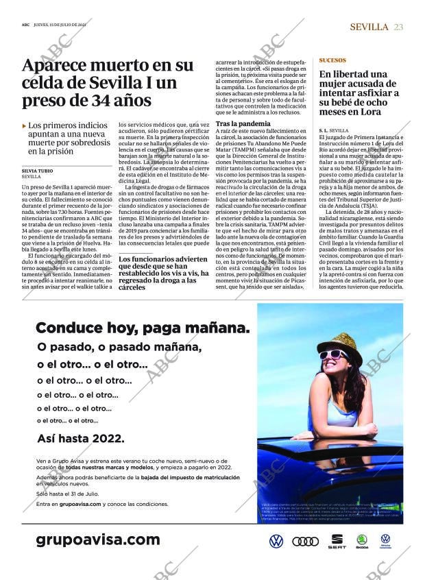 ABC SEVILLA 15-07-2021 página 23