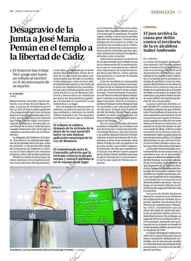 ABC SEVILLA 17-07-2021 página 33