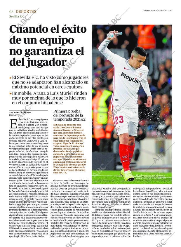 ABC SEVILLA 17-07-2021 página 68