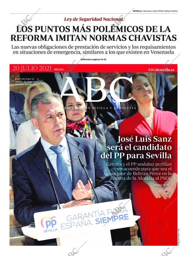 ABC SEVILLA 20-07-2021 página 1
