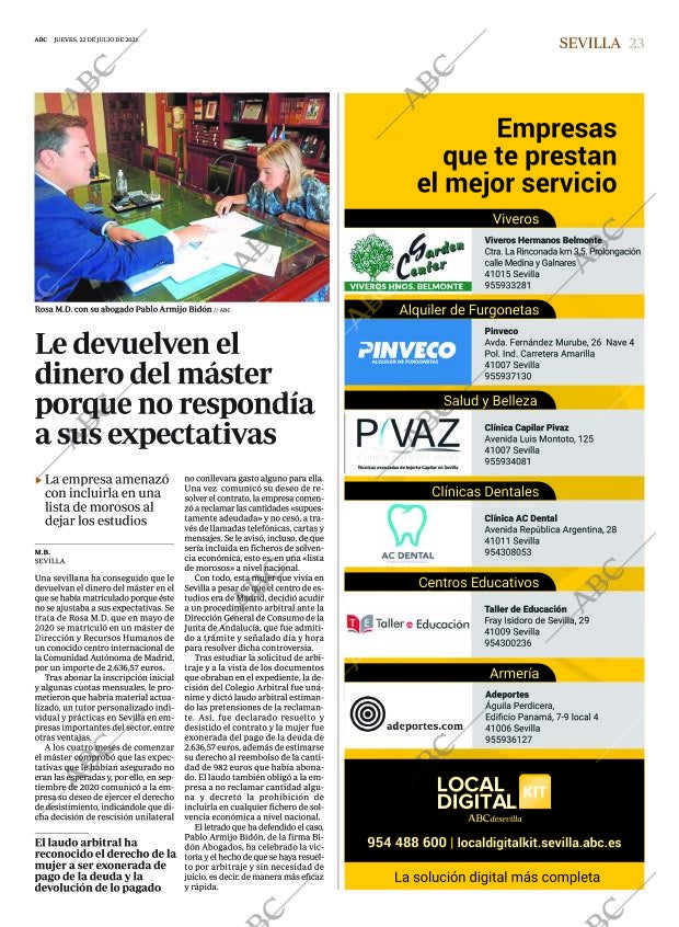 ABC SEVILLA 22-07-2021 página 23