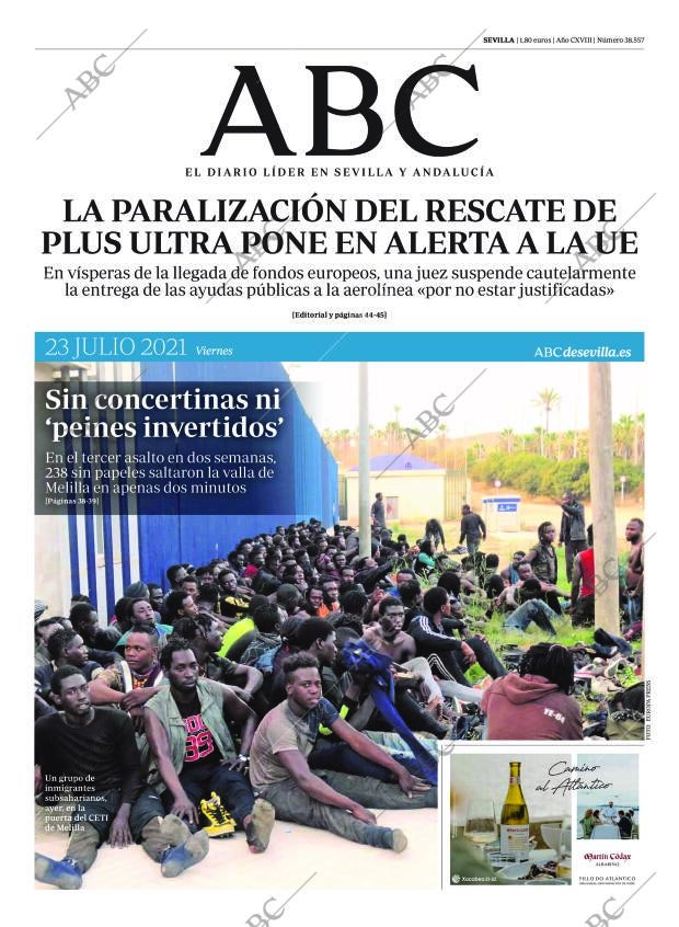 ABC SEVILLA 23-07-2021 página 1