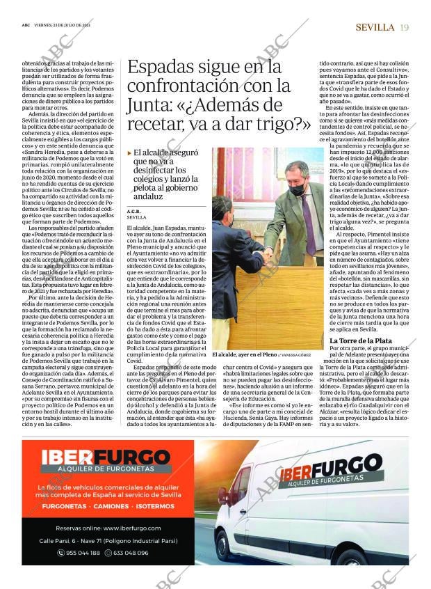 ABC SEVILLA 23-07-2021 página 19