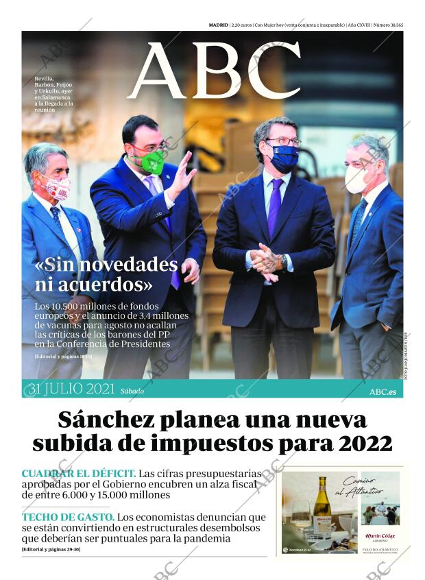 ABC MADRID 31-07-2021 página 1