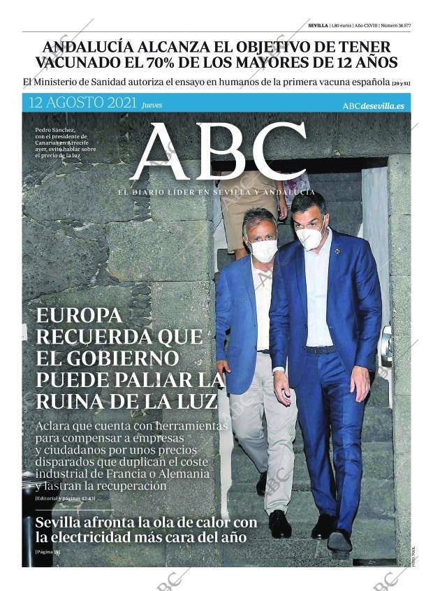 ABC SEVILLA 12-08-2021 página 1
