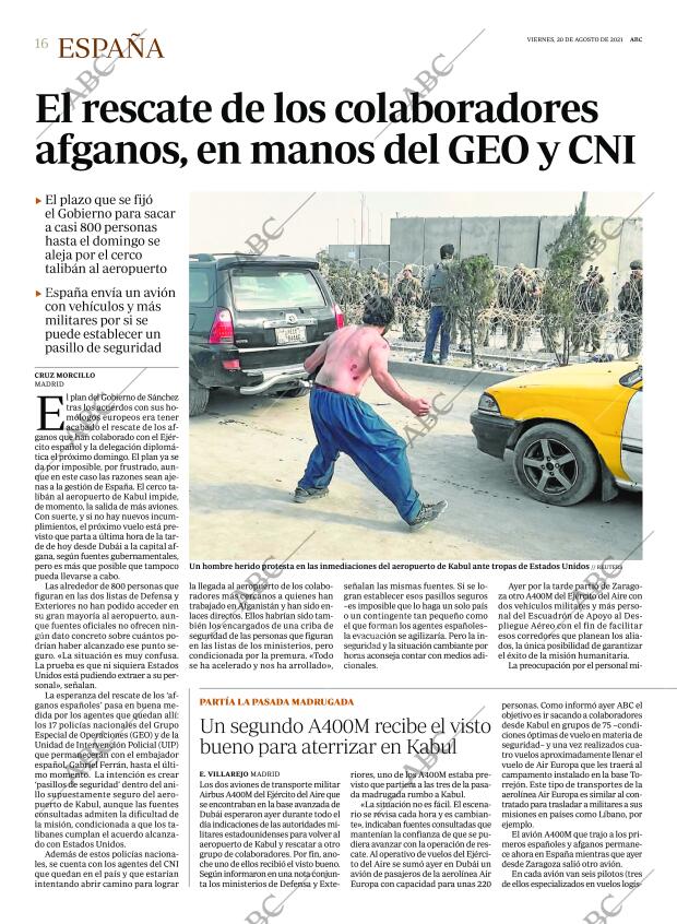 ABC MADRID 20-08-2021 página 16