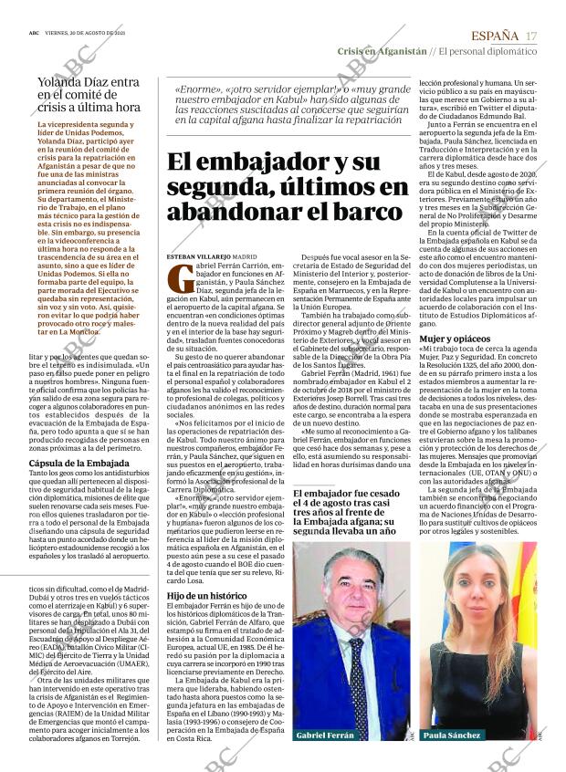 ABC MADRID 20-08-2021 página 17