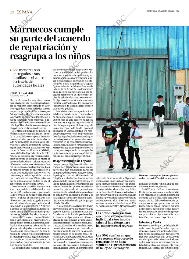 ABC MADRID 20-08-2021 página 20