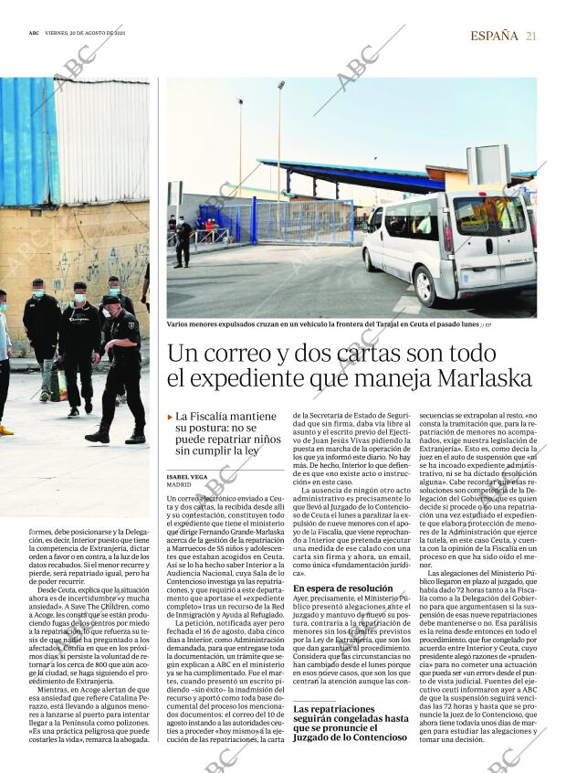 ABC MADRID 20-08-2021 página 21