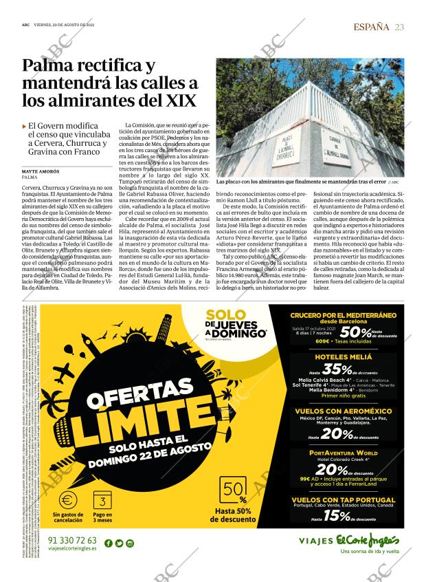ABC MADRID 20-08-2021 página 23