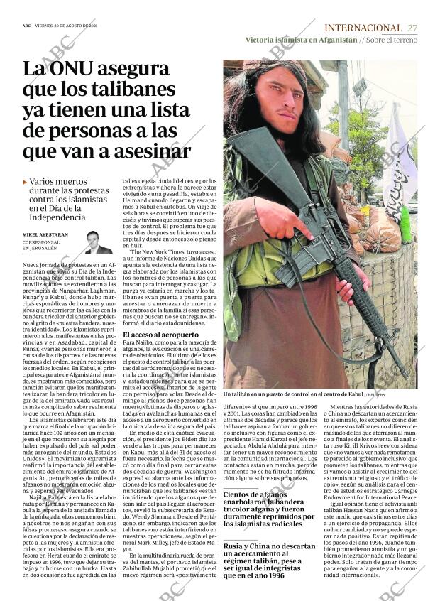 ABC MADRID 20-08-2021 página 27