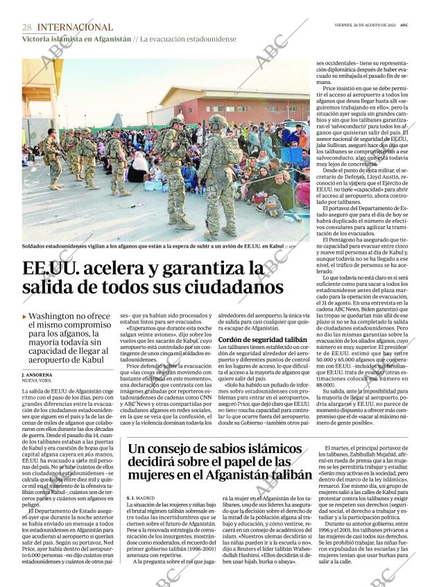 ABC MADRID 20-08-2021 página 28