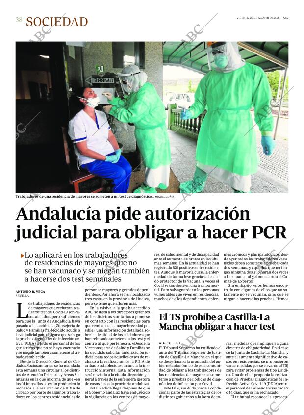 ABC MADRID 20-08-2021 página 38