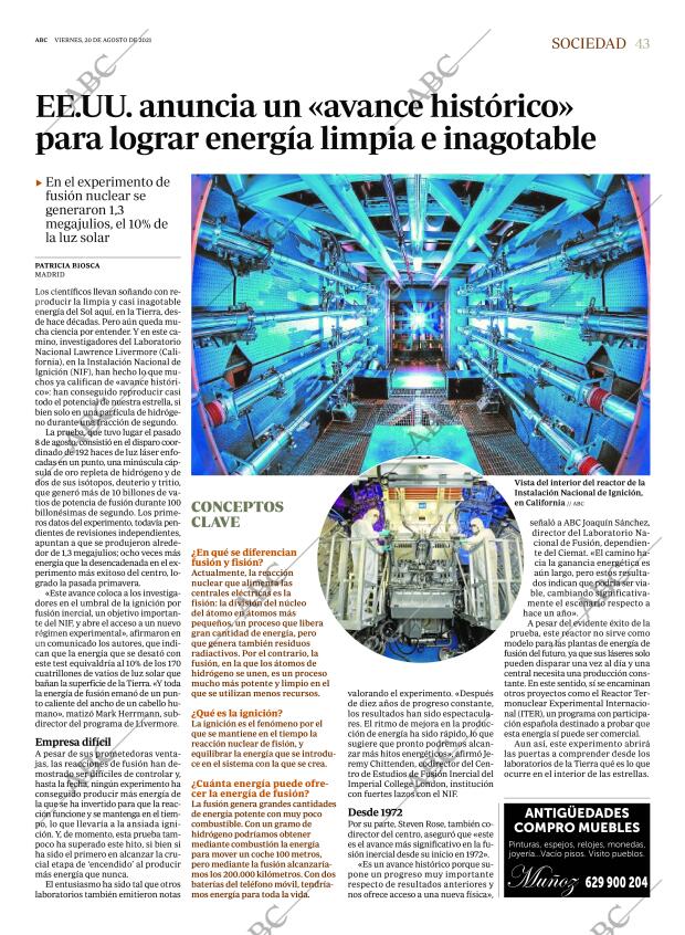 ABC MADRID 20-08-2021 página 43