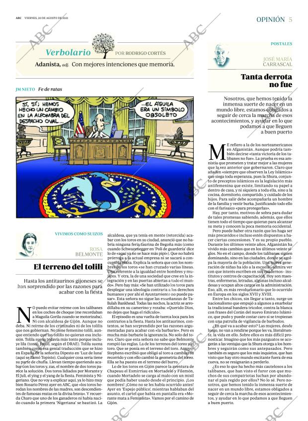 ABC MADRID 20-08-2021 página 5