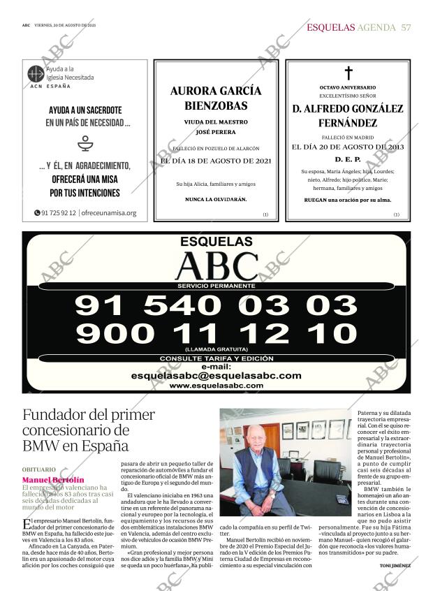 ABC MADRID 20-08-2021 página 57