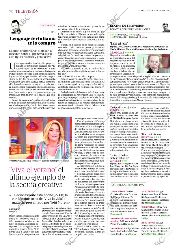 ABC MADRID 20-08-2021 página 70