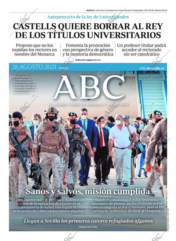 ABC SEVILLA 28-08-2021 página 1