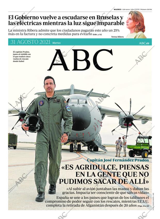 ABC MADRID 31-08-2021 página 1