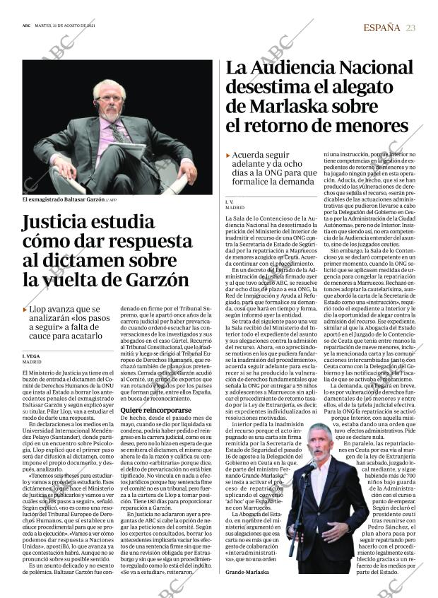 ABC MADRID 31-08-2021 página 23
