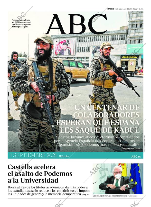 ABC MADRID 01-09-2021 página 1