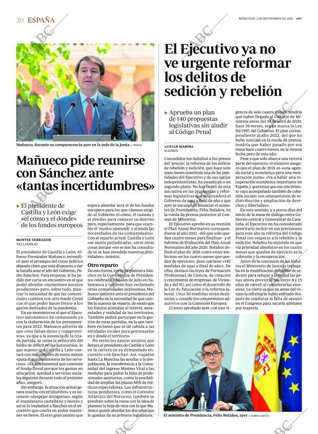 ABC MADRID 01-09-2021 página 20