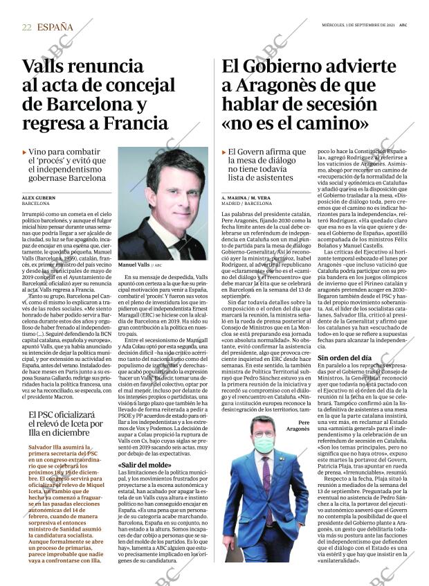 ABC MADRID 01-09-2021 página 22