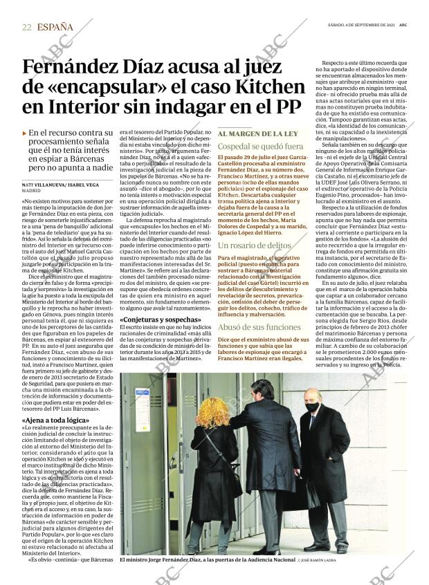 ABC MADRID 04-09-2021 página 22