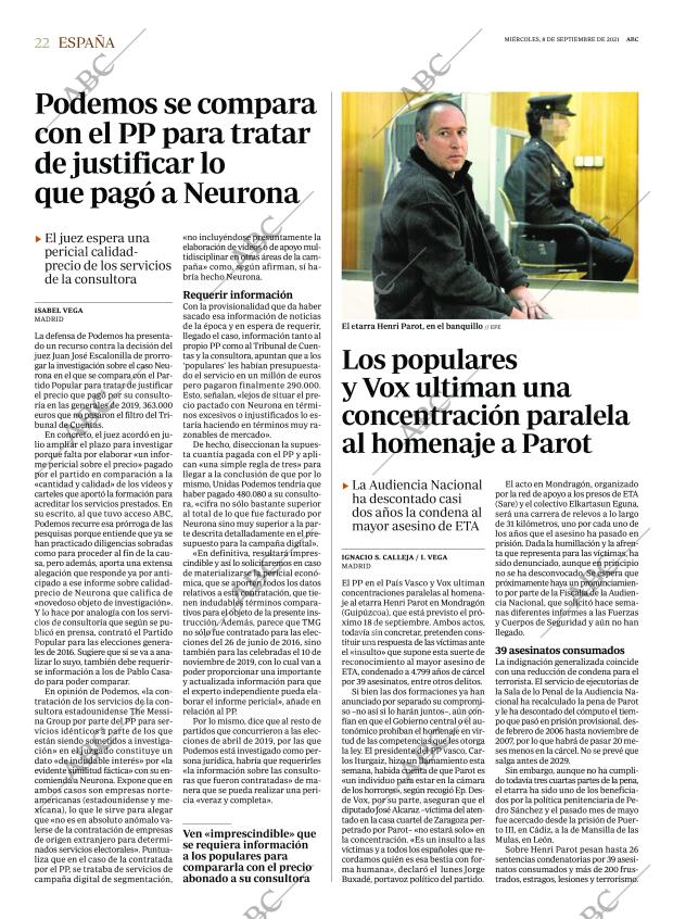ABC MADRID 08-09-2021 página 22