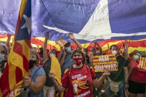 Manifestación convocada por la ANC con motivo de la Diada