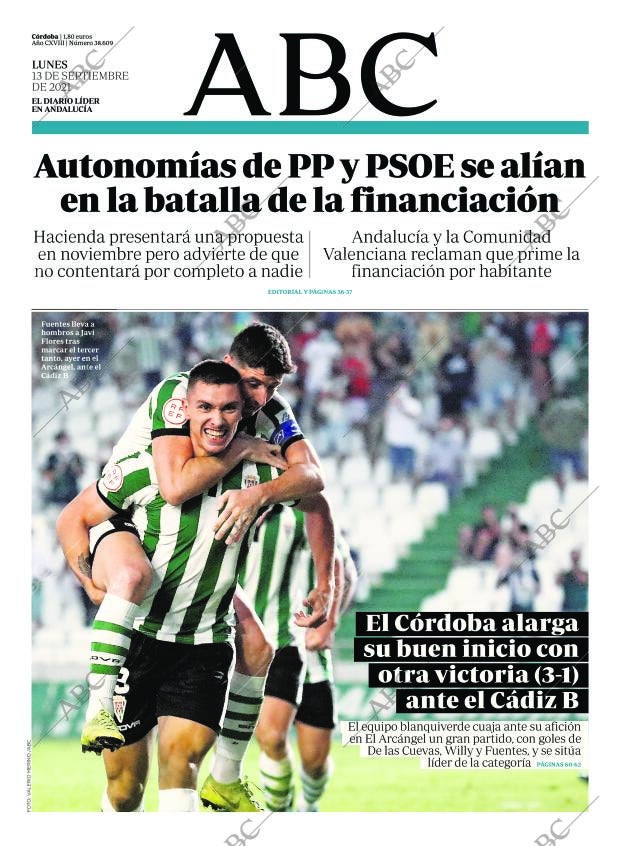 ABC CORDOBA 13-09-2021 página 1