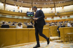 El Presidente Pedro Sánchez asiste a la sesión de control al Gobierno en el...