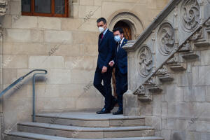 Reunión del presidente del Gobierno, Pedro Sánchez, con el presidente de la...