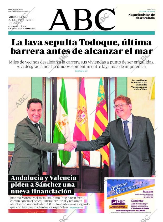 ABC SEVILLA 22-09-2021 página 1