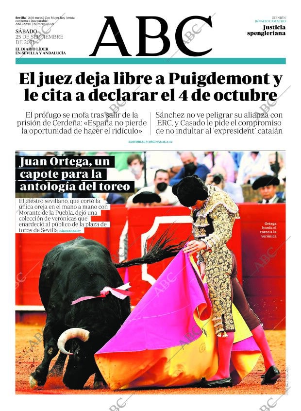 ABC SEVILLA 25-09-2021 página 1