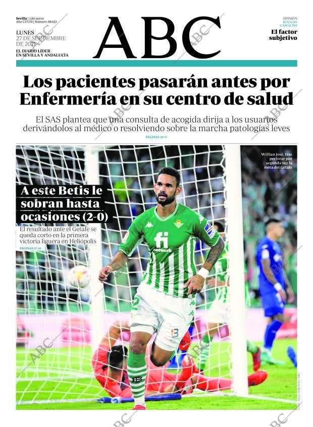 ABC SEVILLA 27-09-2021 página 1
