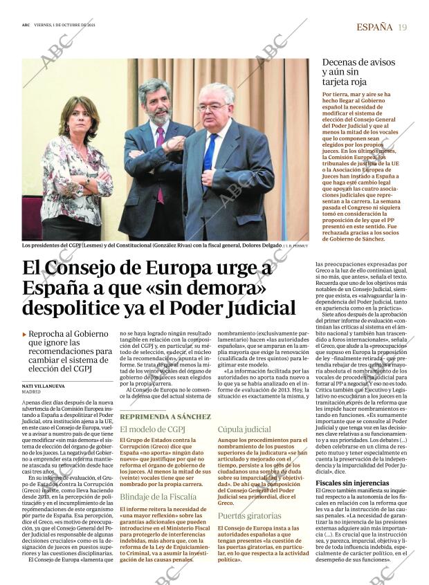 ABC MADRID 01-10-2021 página 19