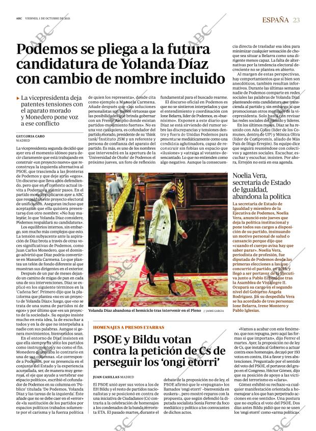 ABC MADRID 01-10-2021 página 23