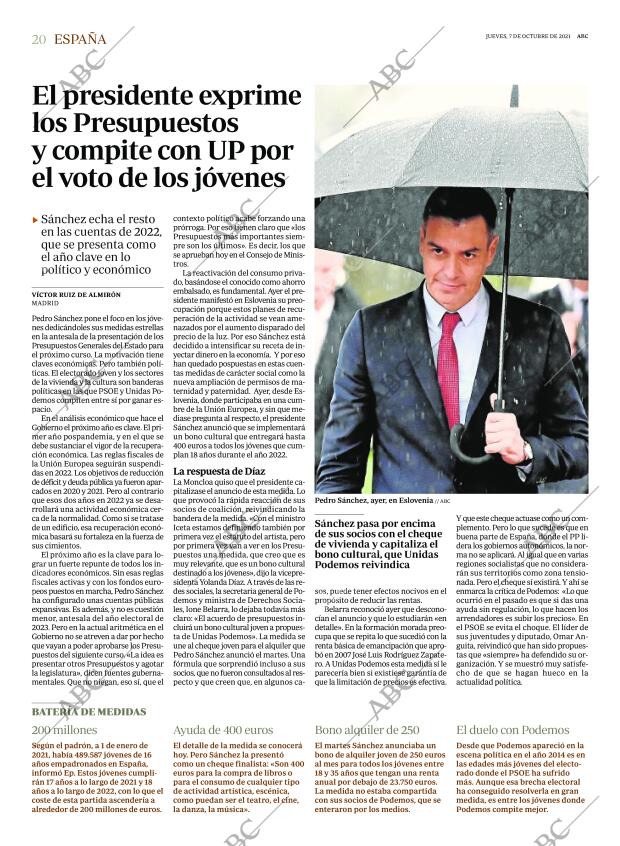 ABC MADRID 07-10-2021 página 20