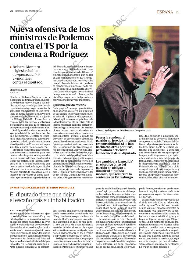 ABC MADRID 08-10-2021 página 19