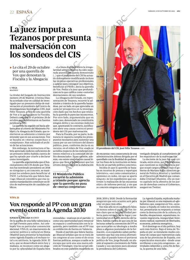 ABC MADRID 09-10-2021 página 22